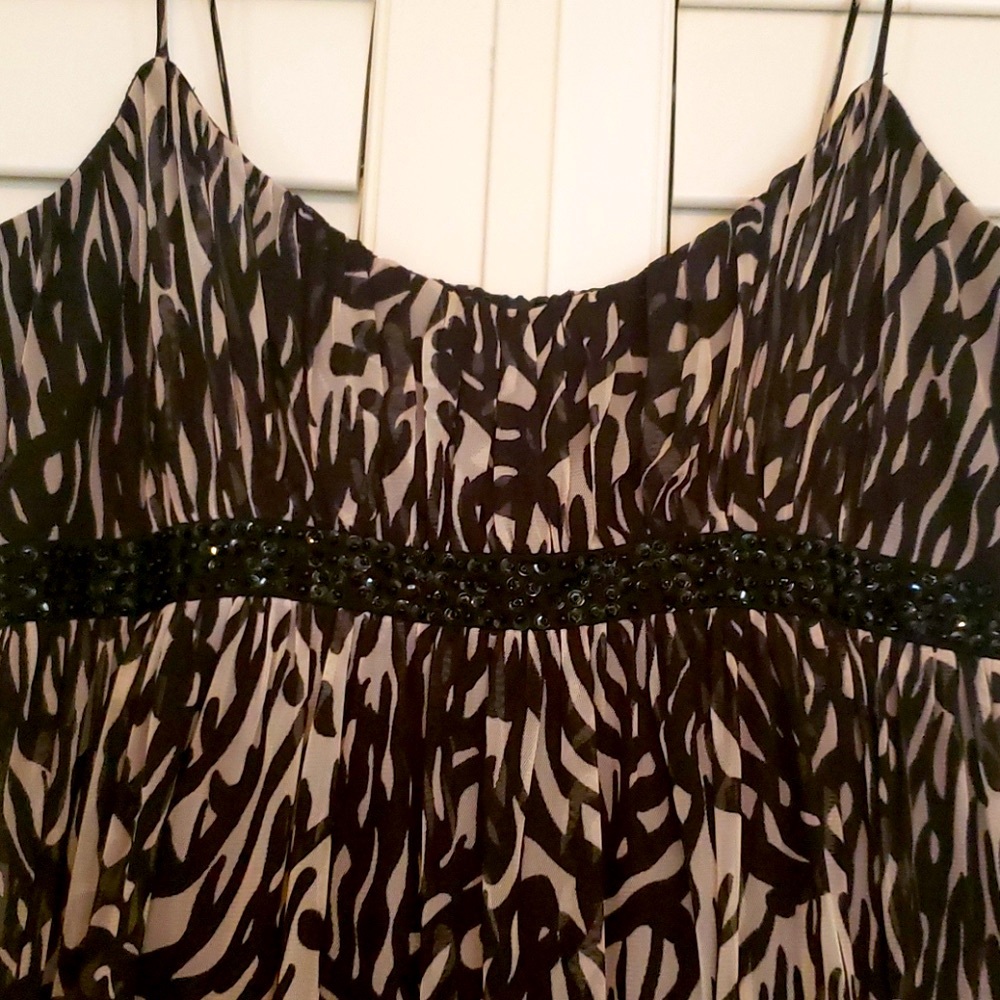 Black and white beaded dress
